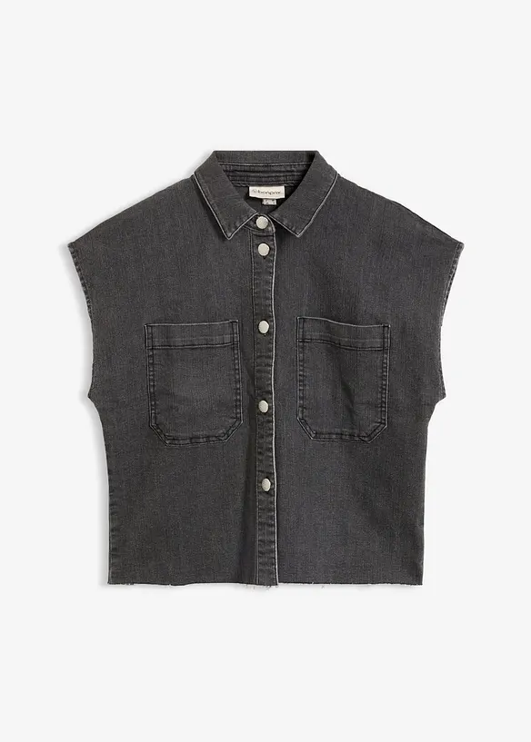 Kurze Boxy-Jeansbluse, bonprix
