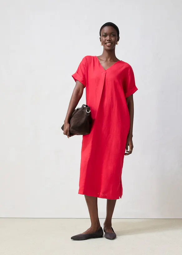 Kaftan-Kleid aus reinem Leinen, bonprix