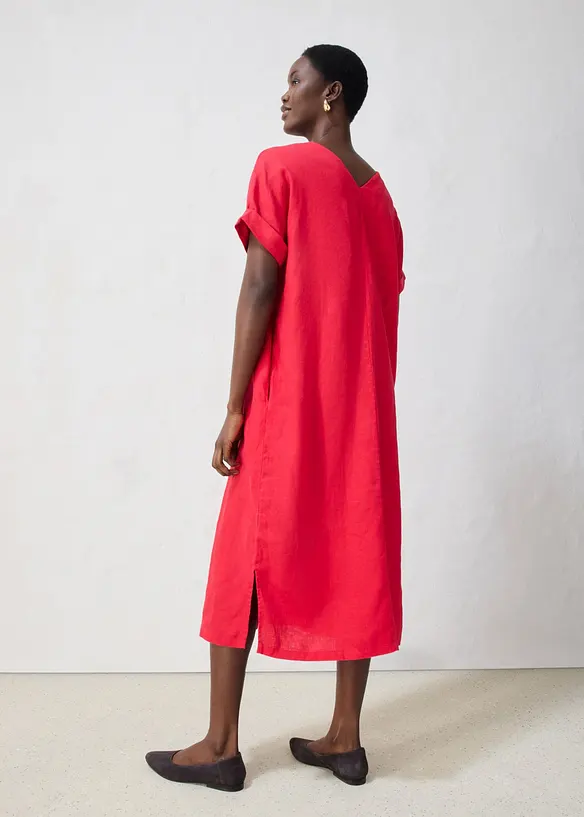Kaftan-Kleid aus reinem Leinen, bonprix