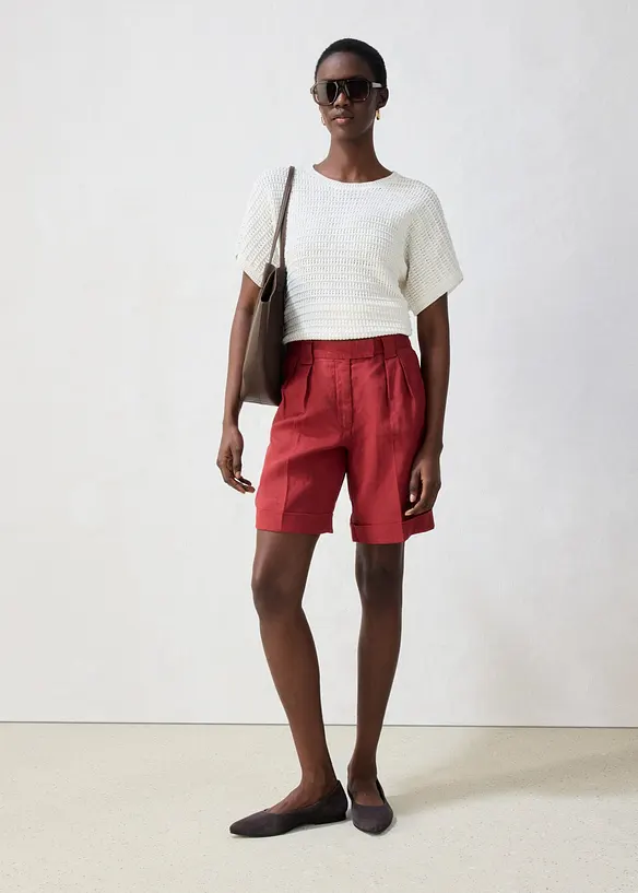 Bermudashorts aus reinem Leinen, bonprix