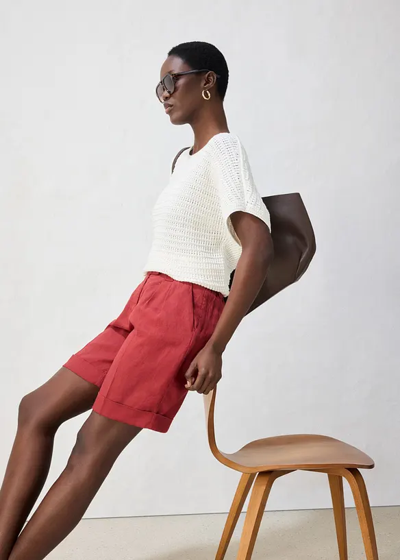 Bermudashorts aus reinem Leinen, bonprix