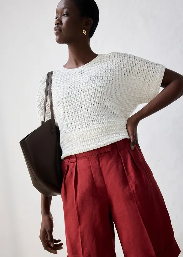 Bermudashorts aus reinem Leinen, bonprix