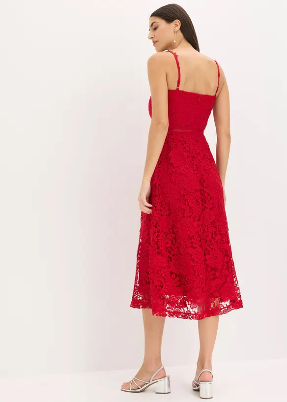 Spitzenkleid mit dekorierten Tr&auml;gern, bonprix