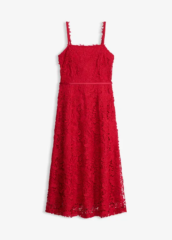 Spitzenkleid mit dekorierten Tr&auml;gern, bonprix