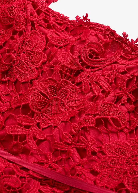 Spitzenkleid mit dekorierten Tr&auml;gern, bonprix