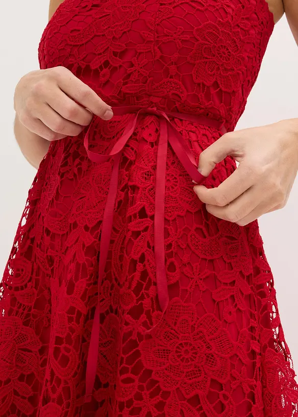 Spitzenkleid mit dekorierten Tr&auml;gern, bonprix