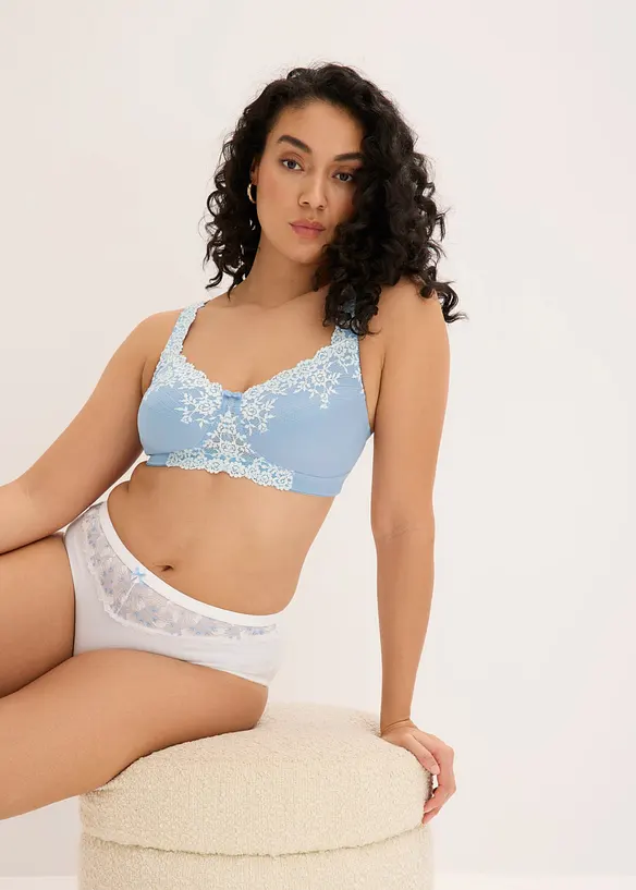 Soutien-gorge grand maintien sans armatures, bretelles rembourr&eacute;es, bonprix