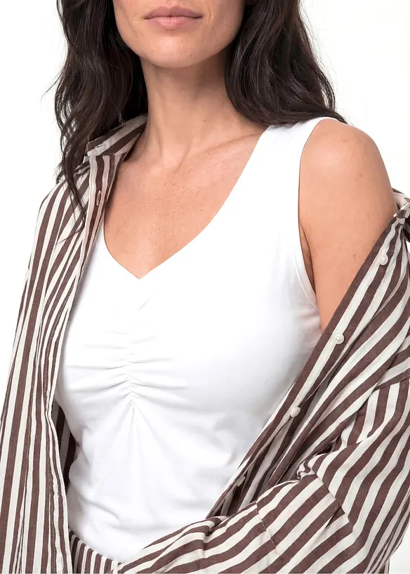 Lot de 2 tops en coton extensible, bonprix