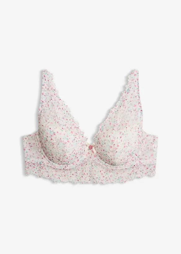 Soutien-gorge &agrave; coques en dentelle &agrave; imprim&eacute; floral, bonprix