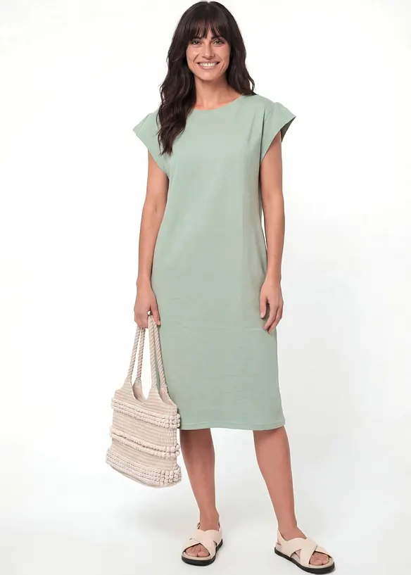 Jerseykleid aus schwerer Bio-Baumwolle, bonprix