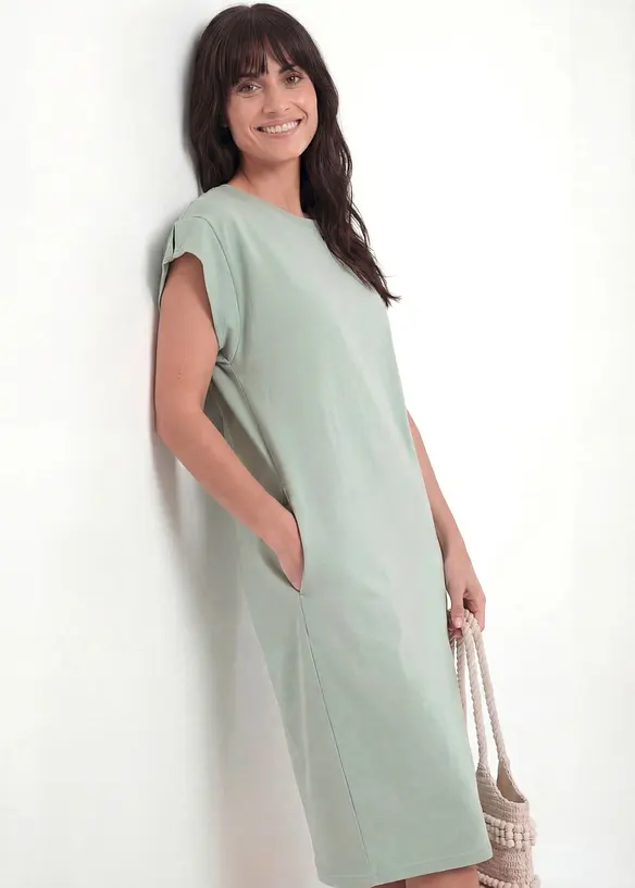 Jerseykleid aus schwerer Bio-Baumwolle, bonprix