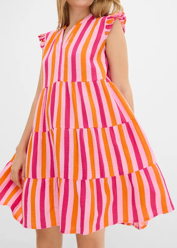 Tunika-Kleid aus luftigem Musselin, bonprix