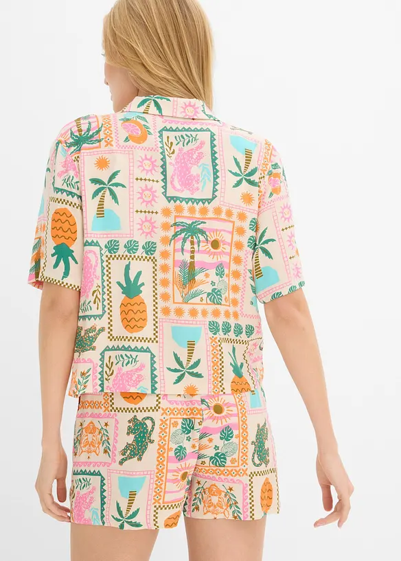 Hemdbluse aus flie&szlig;ender Viskose, bonprix
