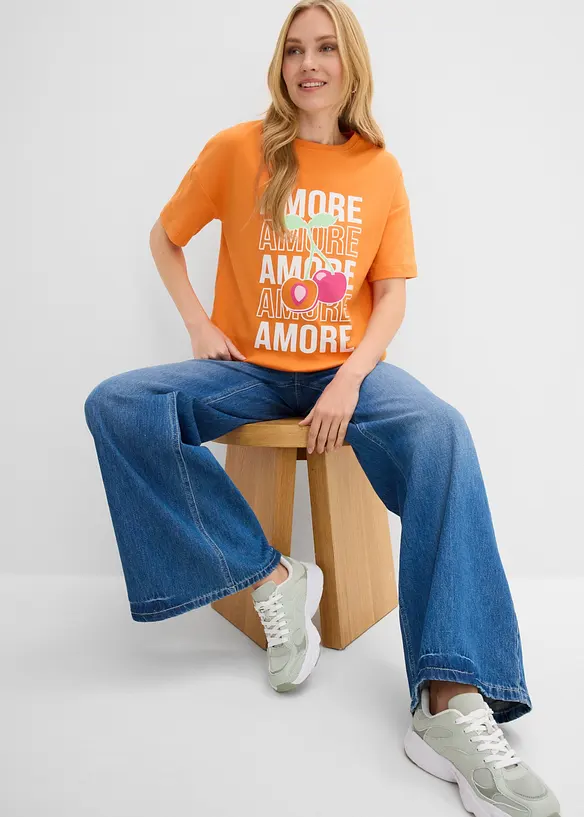 T-shirt oversize 100% coton, bonprix