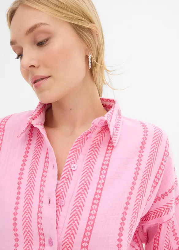 Chemise l&eacute;g&egrave;re en gaze de coton, bonprix
