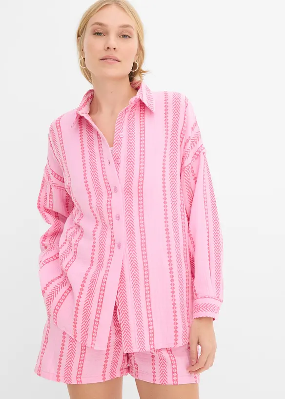 Chemise l&eacute;g&egrave;re en gaze de coton, bonprix