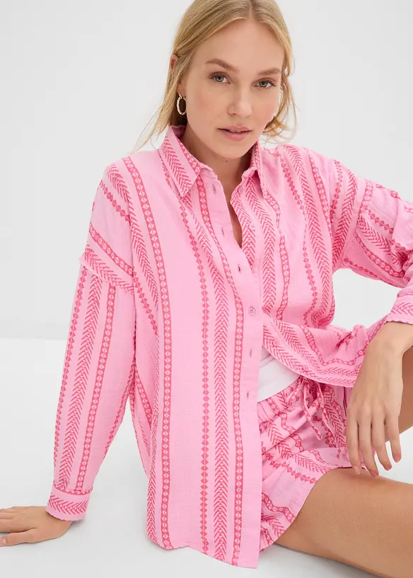Chemise l&eacute;g&egrave;re en gaze de coton, bonprix