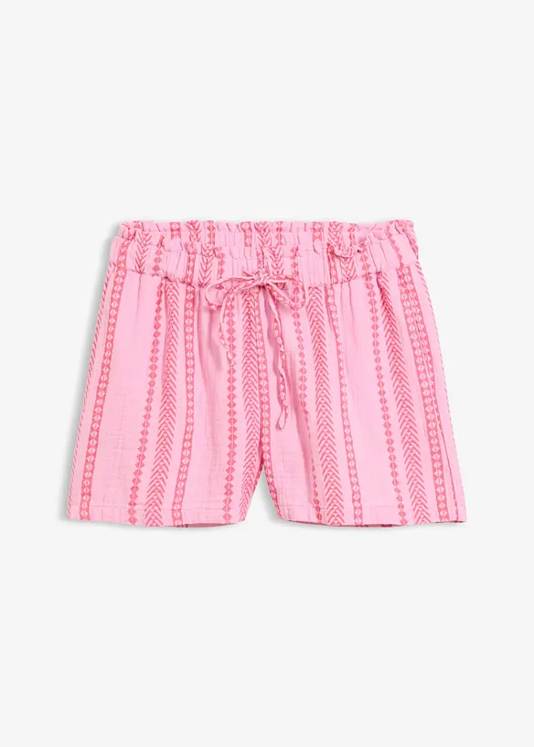 Short l&eacute;ger en gaze de coton, bonprix