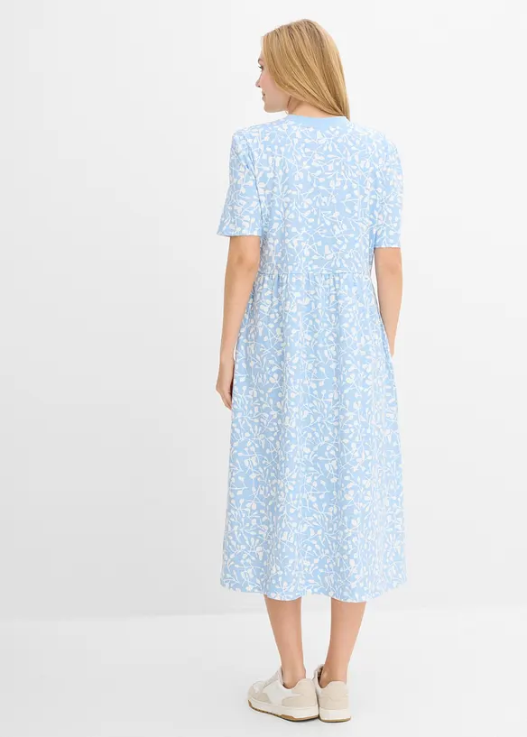 Ausgestelltes Jerseykleid aus schwerer Bio-Baumwolle, bonprix