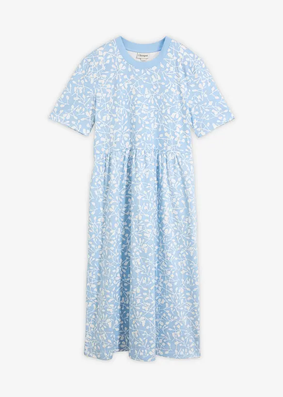 Ausgestelltes Jerseykleid aus schwerer Bio-Baumwolle, bonprix