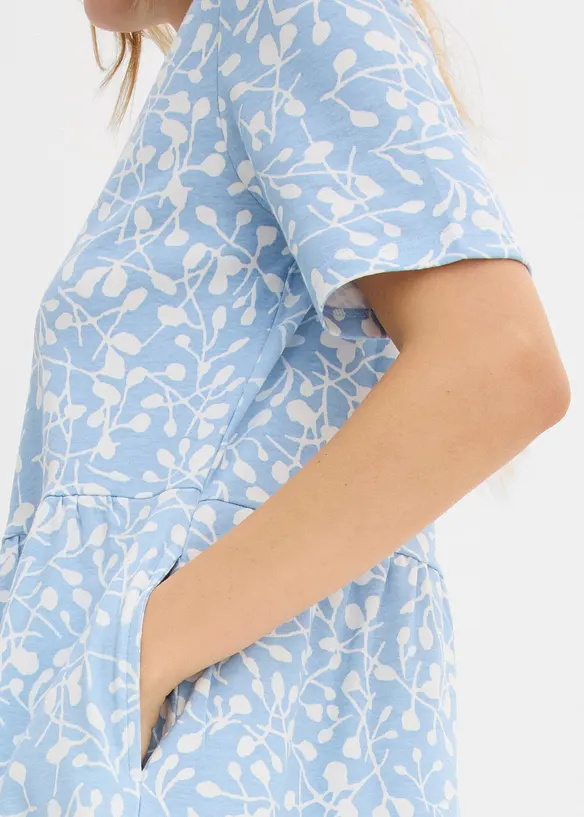 Ausgestelltes Jerseykleid aus schwerer Bio-Baumwolle, bonprix