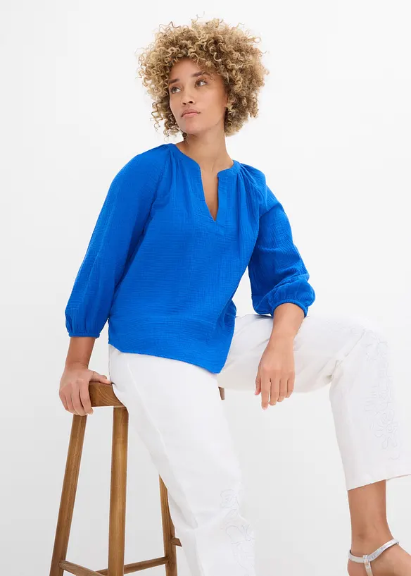 Pantalon barrel &agrave; taille &eacute;lastiqu&eacute;e, bonprix