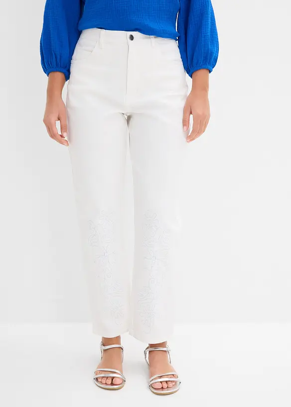 Pantalon barrel &agrave; taille &eacute;lastiqu&eacute;e, bonprix