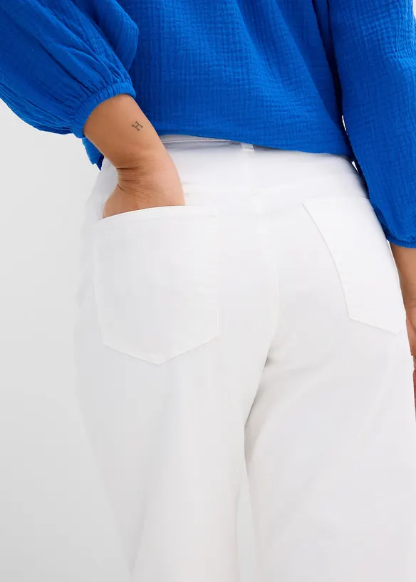Pantalon barrel &agrave; taille &eacute;lastiqu&eacute;e, bonprix