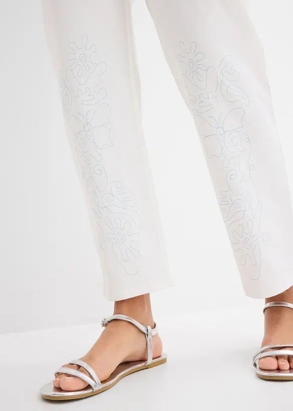 Pantalon barrel &agrave; taille &eacute;lastiqu&eacute;e, bonprix
