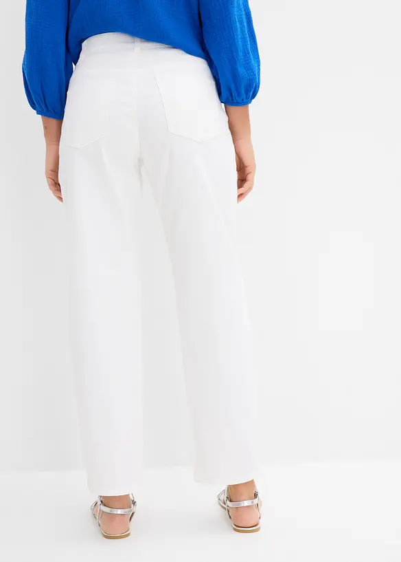 Pantalon barrel &agrave; taille &eacute;lastiqu&eacute;e, bonprix