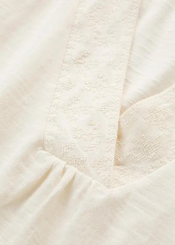Top en coton brod&eacute;, bonprix