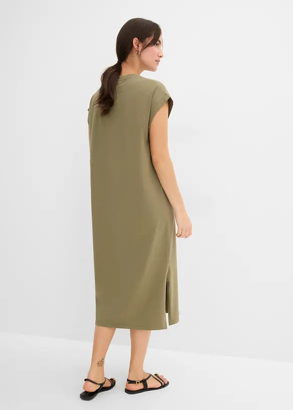 Jerseykleid aus Bio-Baumwoll-Mix, bonprix