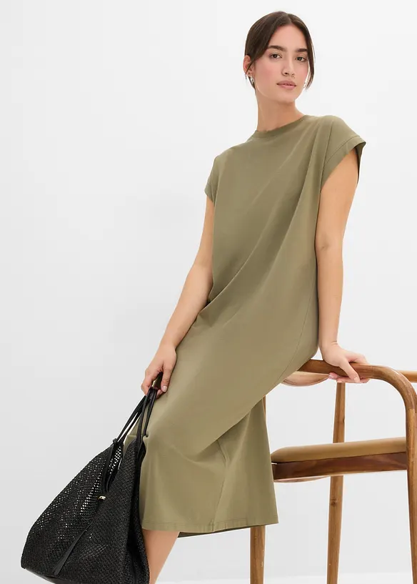 Jerseykleid aus Bio-Baumwoll-Mix, bonprix