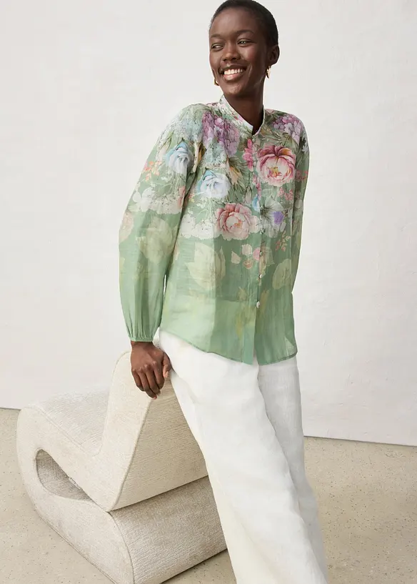 Tunique-blouse en ramie rafra&icirc;chissante, bonprix