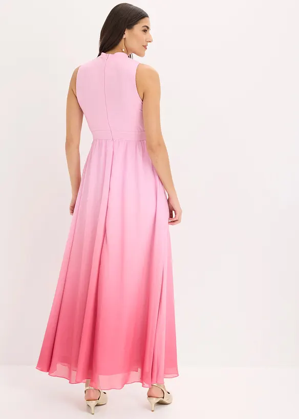 Chiffonkleid mit Kragen und Taillen-Einsatz, bonprix