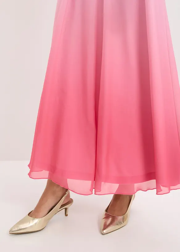 Chiffonkleid mit Kragen und Taillen-Einsatz, bonprix
