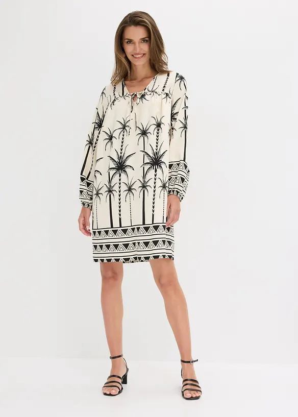 Tunika-Kleid aus flie&szlig;endem Viskose-Mix, bonprix