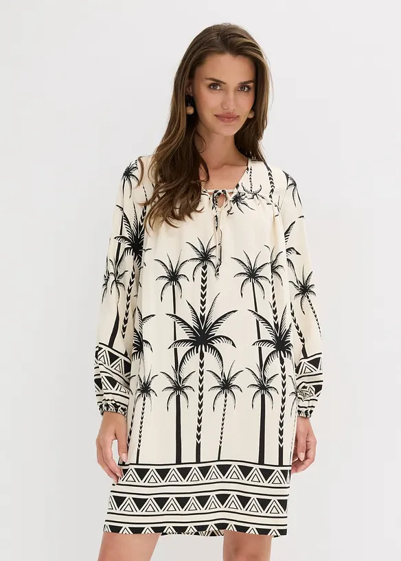 Tunika-Kleid aus flie&szlig;endem Viskose-Mix, bonprix