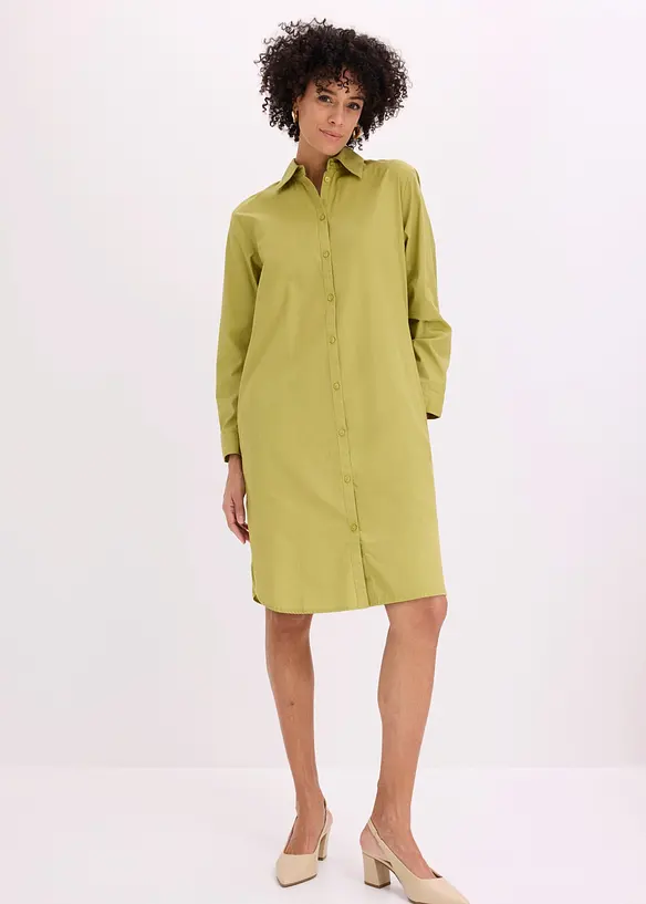 Hemdblusenkleid aus Baumwoll-Popeline, bonprix