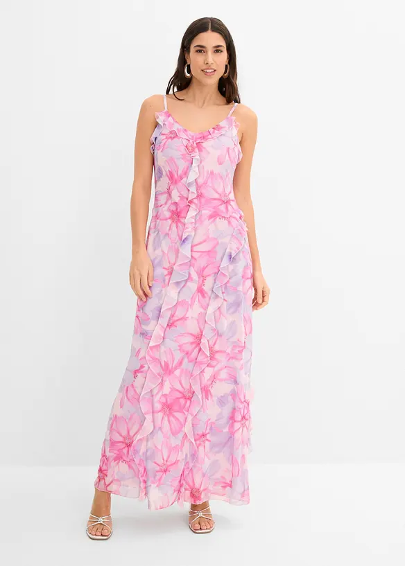 Robe &agrave; bretelles en mesh doux, bonprix