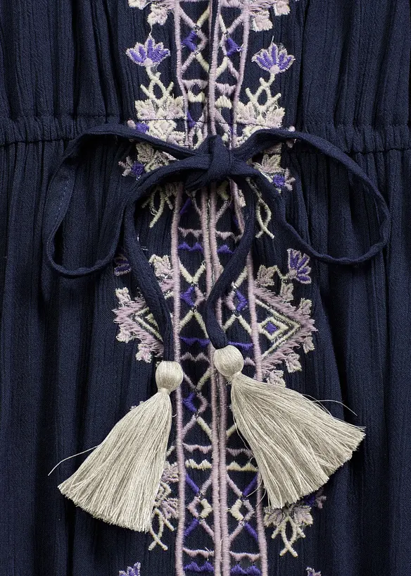 Boho-Midikleid aus flie&szlig;ender Viskose, bonprix