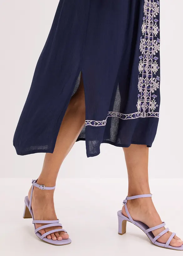 Boho-Midikleid aus flie&szlig;ender Viskose, bonprix