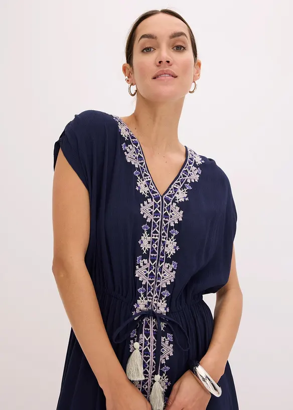 Boho-Midikleid aus flie&szlig;ender Viskose, bonprix