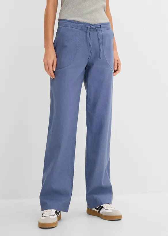 Leinen-Hose mit weitem Bein, bonprix