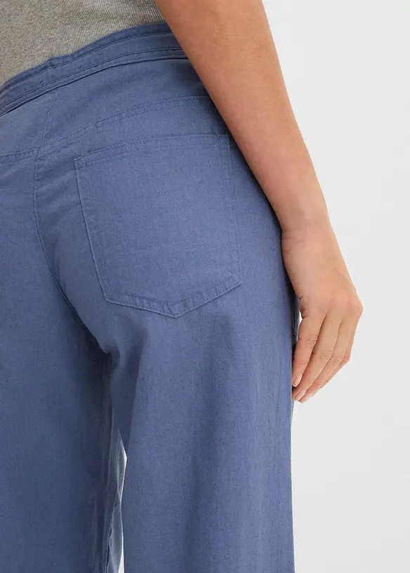 Leinen-Hose mit weitem Bein, bonprix
