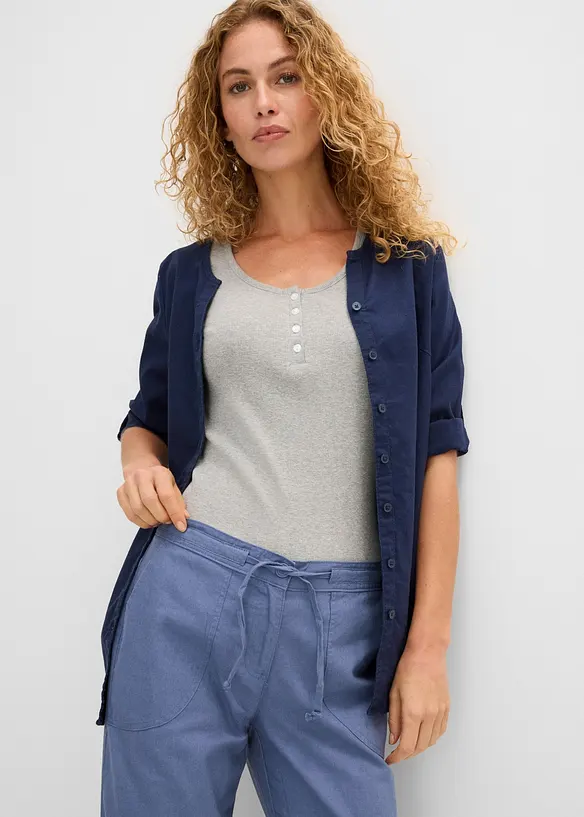 Leinen-Hose mit weitem Bein, bonprix