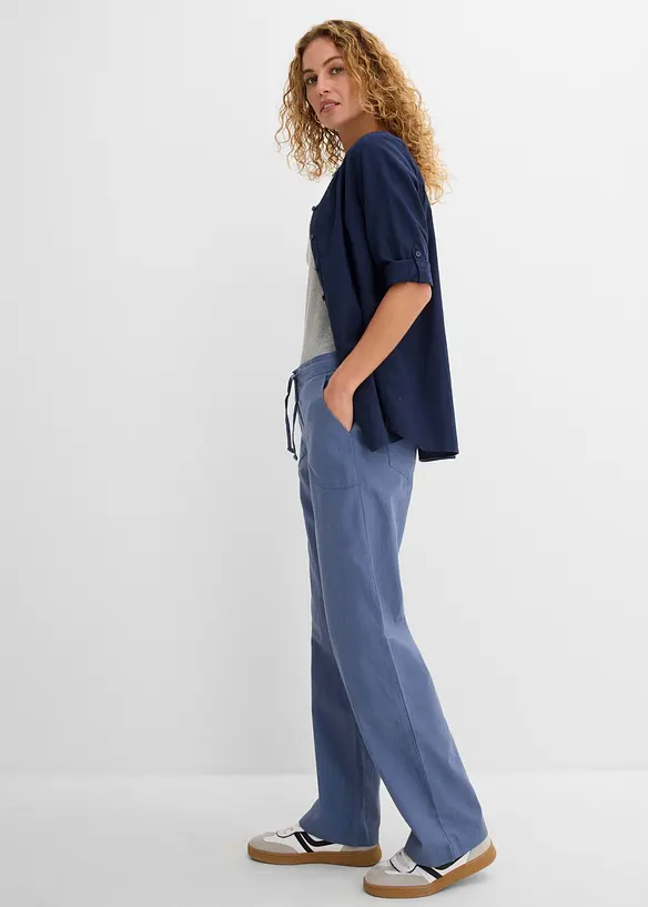 Leinen-Hose mit weitem Bein, bonprix