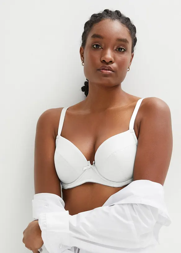 Lot de 2 soutiens-gorge push-up coton avec armatures, bonprix