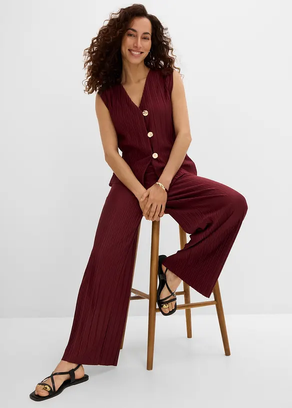 Jersey-Hose mit Plissee, bonprix