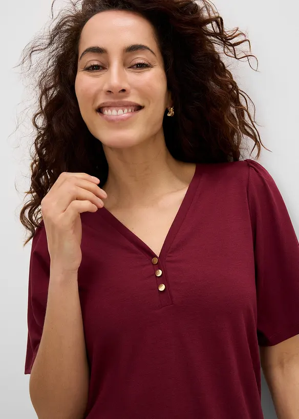Shirt aus Viskose mit Kn&ouml;pfen, bonprix